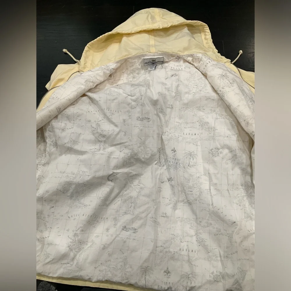 TOMMY BAHAMA LIGHT‎ YELLOW WINDBREAKER JACKET